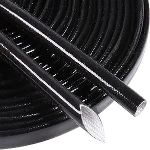Silicone Fiberglass Sleeve Heat Shield Tubing 3/16"-9ft