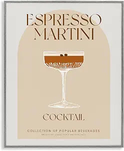 Retro Espresso Martini Still Life, 11 x 14 Inch Framed Gicle Print