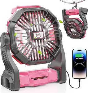 DOWILLDO Portable Battery Powered Camping Fan
