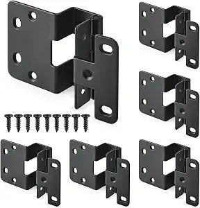 Yaocom 6 Pcs 270 Degree Five-Knuckle Hinge for 3/4" Door, Black Powder