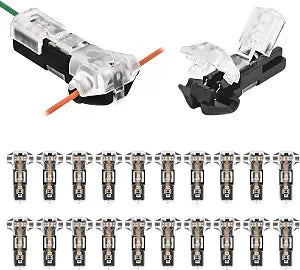 T Tap Wire Connectors - 20Pack Solderless 3 Way 1 Pin 22-20 AWG