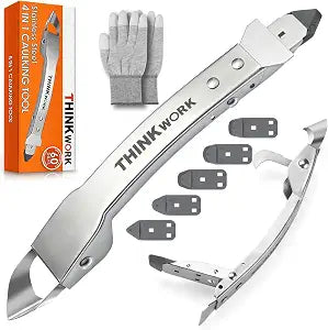 4 in 1 Silicone Caulking Tool Kit, Stainless Steel Caulk Remover Tool
