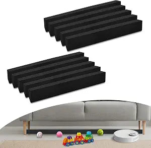 10 Pcs Under Couch Blocker, Under Bed Blocker for Pets Toys Barrier, Sponge Under Furniture Blocker with Strong Tapefor, Stopping Small Items from Getting Under Couch 17" L x 2.4" H