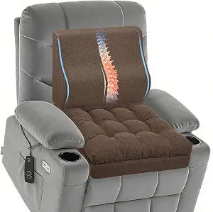 baibu Memory Foam Recliner Cushion with Lumbar Pillow, 20 x 20 x 5 in,Brown