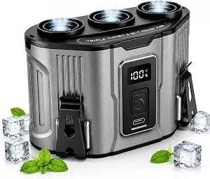 Portable Waist Fan, 16000RPM Powerful 5 Speed Belt Fans Fast Cooling