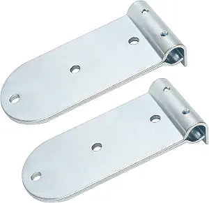 2PCS Bottom Hinge Door Parts for Todco Truck Trailer Rollers Roll up Over Head Box Door Truck, 4.6" x 2.0" (Silver Color)