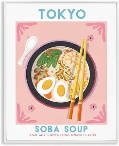 Tokyo Soba Soup Kitchen Travel, 11 x 14 Inch Framed Gicle Print