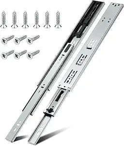HBL'1 Pair Soft Close Drawer Slides 22 inch,Full Extension,200Lbs Load