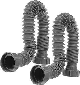 SEWACC 2pcs Expandable Flexible Sink Drain Hose for Bathroom And Kitchen Washbasin, Adjustable Plastic Drain Tubing Under Sink Plumbing