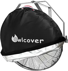 Wall Mounted Non Oscillating Fan Cover 18-21 Inch Heavy Duty 600D Waterproof Dustproof Industrial Outdoor Fan Protector Black (Cover Only)