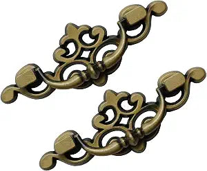 8 Pack Antique Brass Drawer Pulls, 2-1/2 Inch Hole Center