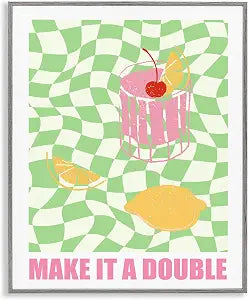 Checkered Make It a Double, 16 x 20 Inch Framed Gicle Print