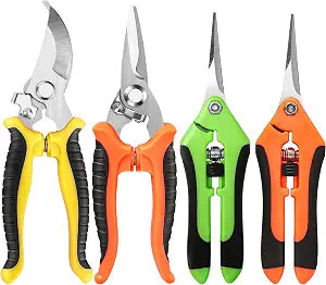 EWPJDK 4 Pack Garden Pruning Shears Scissors Clippers Stainless Steel