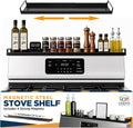 Extendable Steel Over the Stove Shelf for Back of Stove (16 to 30 Inches) Magnetic Stove Top Shelf for Kitchen Stove, Over Stove Shelf for Back of Stove - Over the Stove Spice Rack Shelf