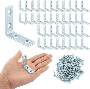 HOME MASTER HARDWARE 1.5" L Brackets, 40 Pack Metal Corner Braces