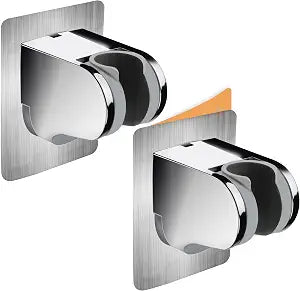 HO2ME Wall Mount Shower Bracket, No Drilling, 2-Pack, Chrome