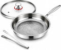 8â€³ Titanium Pans for Cooking, Titanium Frying Pan with Lid