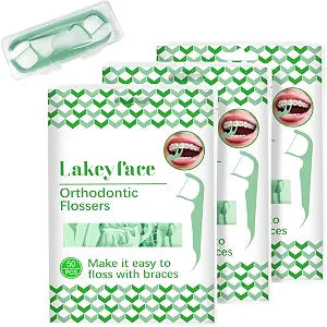 150 Count Orthodontic Flossers for Braces with Floss Dispenser, Brace Flossers for Kids Teeth & Adults, Dental Floss for Braces, Dental Floss Picks, 50 Count Bag (Pack of 3)