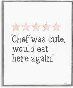 Cute Chef Funny Kitchen Humor, 11 x 14 Inch Framed Gicle Print