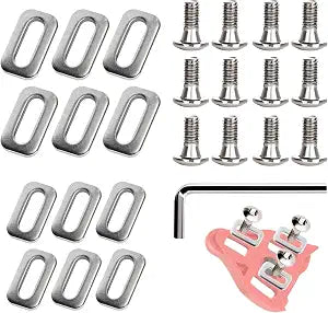 24-Pack Replacement Bolts, Screws, and Washers for Delta Bike Cleats - 2 Sizes of Washers Included, with Allen Wrench - Compatible with Indoor Cycling and Road Bikes (Cleats Not Included)