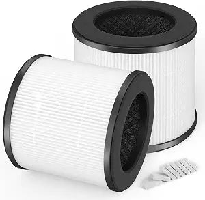 AC300 Replacement Filter Compatible with Purivortex AC300 Air Purifiers, 3-in-1 Filter2-Pack-White