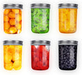 8 oz Mason Jars,6 Pack Regular Mouth Glass Jars With Lid Salad Jars 8 oz Canning Jars for Pickling Canning Home Decor Overnight Oats Fruit Preserves Jam Jelly Food Storage DIY Projects