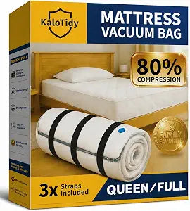 Memory Foam Mattress Vacuum Bag for Moving and Storage, Queen/Full/Full-XL