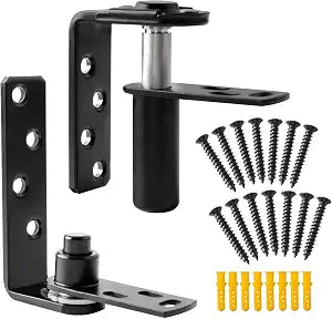 Tambee Saloon Door Hinges, Heavy Duty 304 Stainless Steel Double Swing Action Hinge Self Closing for Bar Cafe Patio Doors Black 1 Pack Swing Hinge