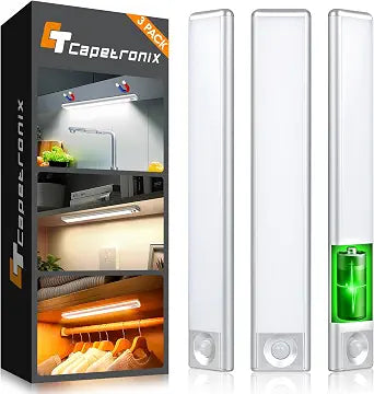 CT CAPETRONIX Under Cabinet Lighting with 3 Color Temperatures, 3 Pcs