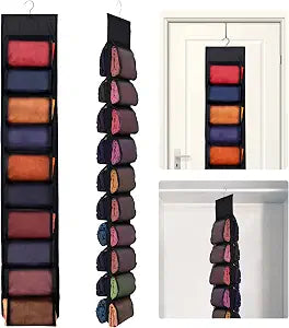 Aulock 2 Pack 40-Pocket Hanging Legging Organizer Storage, Dorm Essentials