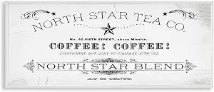 North Star Tea Coffee Vintage Sign, 10 x 24 Inch Framed Gicle Print