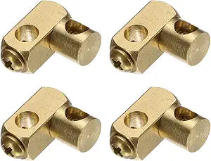 uxcell 4Pcs Basin Sink Waste Rod Link Connector,5.2mm Diameter Basin Brass