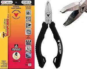 VAMPLIERS 5" Mini Stripped M2 Screw Extractor Pliers ESD Safe TPR Handles