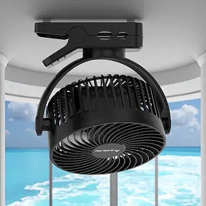 Magnetic Cruise Ship Approved Fan, 12000mAh Battery Operated Clip on Fan with 3 Speeds, LED Lantern, Timer, Magnetically Sticks on Cabin Ceilings and Walls, Cruise Essentials 2026