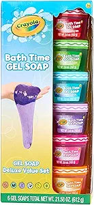 Crayola Bath Time Slime 6-Piece Set for Kids, Gooey Soap Slime for Sensory Play, Non-Toxic, Washable and Mess Free Bath Toys