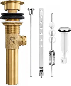 Cast Brass Bathroom Sink Pop-Up Drain with Overflow 1-1/4 cUPC Certified