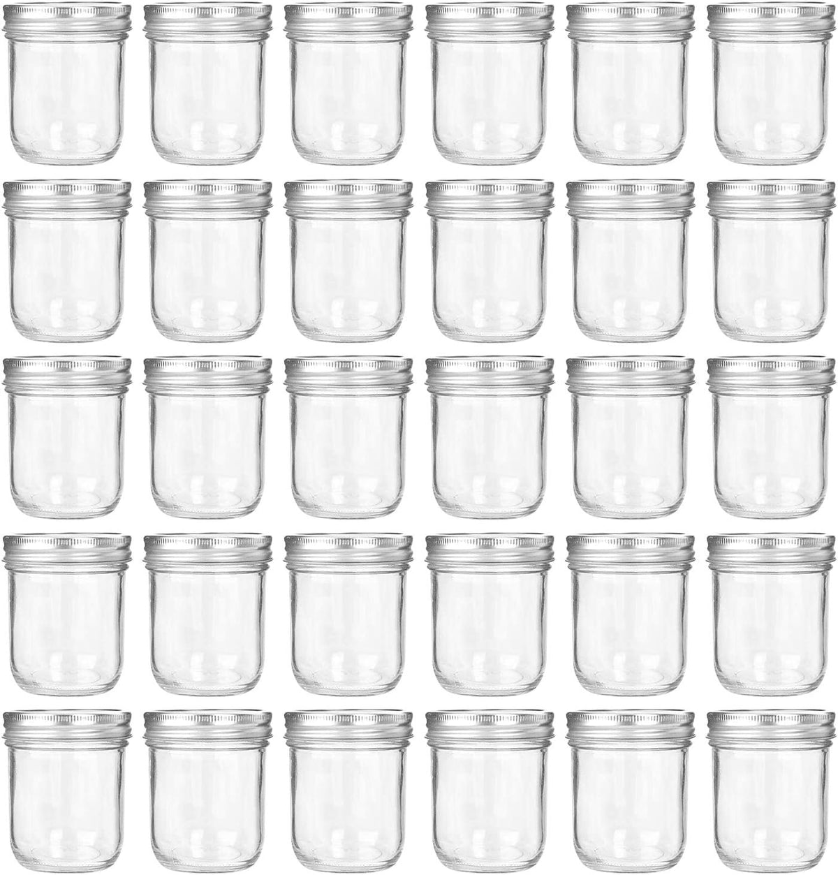 6oz Mason Jars Glass Jelly Jars, Canning Jars With Regular Lids,30 Pack