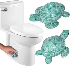 Turtle Toilet Bolt Covers Decorative Toilet Knob Covers for Bottom of Toilet, Toilet Screw Cover Caps Sea Turtle Toilet Bolt Caps Coastal Decor Home Beach House Decor Bathroom, Easy To Install 2pcs