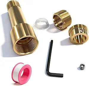 Tub Spout Adapter Fits 3/4" IPS and 1/2" IPS Pipe, Brass Bathtub faucet Diverter Kit Compatibility with 1/2 Copper Pipe Includes for Both Diverter Non-Diverter Types with Assembly Tool