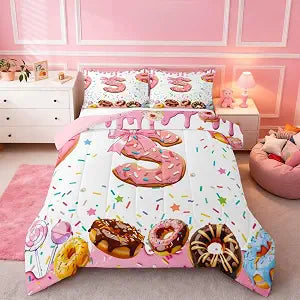 Erosebridal Initial S Donut Bow Comforter Set Twin 2 Piece Bedding Set