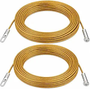 2PCS Fish Tape Wire Puller 50ft Heavy Duty Wire Fish Tape for Cable Puller Through Wall Running Electrical Wire Cable, Electrical Snake with Pulley Head for Easy Wire Fishing