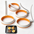 4-inch Silicone Fried Egg Rings Set, 4-pack, Round Mold for Pancakes, Breakfast Sandwich, Nonstick