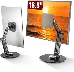 Jakeko Magnetic Portable Monitor Stand VESA Mount 75mm Travel 360 Swivel