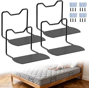 Mattress Slide Stopper fit Wooden Adjustable Bed(Black,3.93"H,4 PCS)
