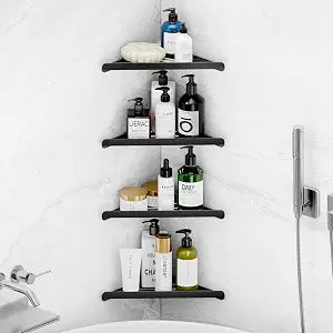 Fikoksol Shower Caddy Storage, Triangle Corner Shelf with Adhesive Glue