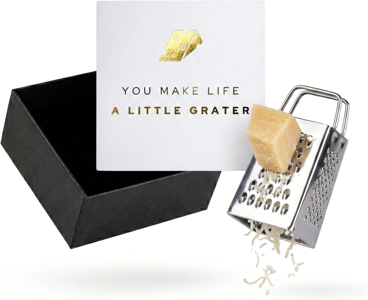 Mini Cheese Grater Gift Set, You Make Life a Little Grater Funny Chef Gift