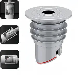 Washing Machine Drain Hose Seal with Magnetic Anti-Odor Valve
