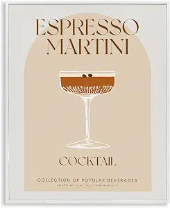 Retro Espresso Martini Still Life, 16 x 20 Inch Framed Gicle Print