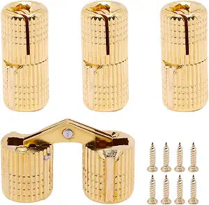 10mm Hidden Brass Barrel Hinges, Concealed Hinges for Wooden Box