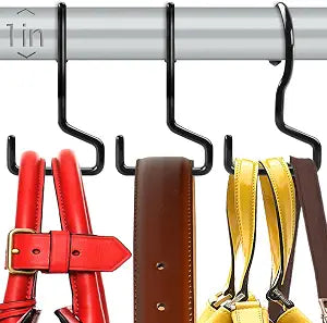 Purse Hanger for Closet, 8 Pack Unique Twist Design Bag Hanger Purse Hooks, Purse Holder for Hanging Bags, Handbags, Belts, Backpack, Scarves, Wreath, Hat, Jeans, Pans and Pots